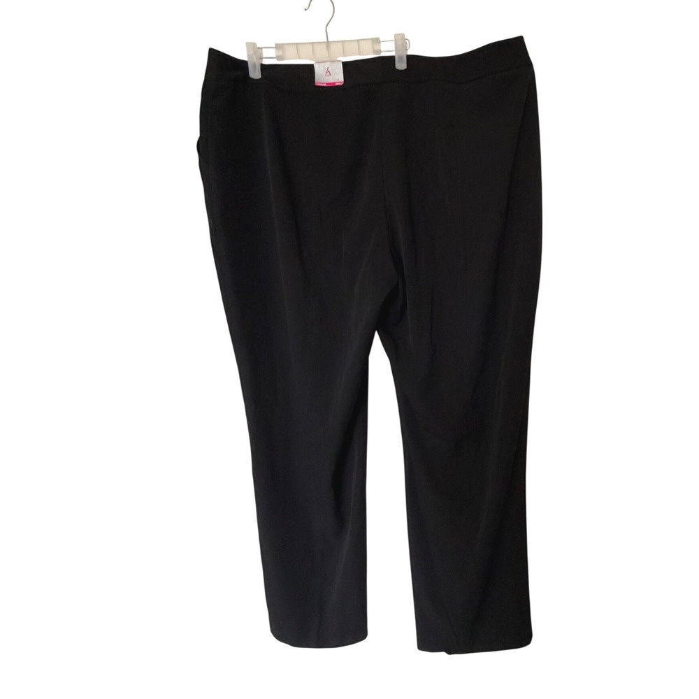 Ashley Stewart Womens Plus Size 24 Black Straight Leg Dress Pants NWT Office